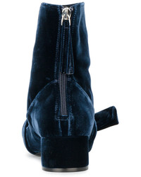 Женские темно-синие ботинки с украшением от No.21