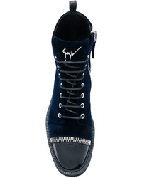 Женские темно-синие ботинки от Giuseppe Zanotti Design