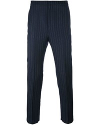 Мужские темно-синие брюки в вертикальную полоску от Golden Goose Deluxe Brand