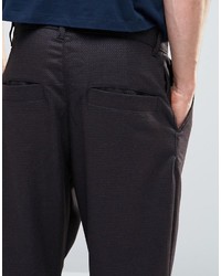 Мужские темно-синие брюки в горизонтальную полоску от Asos