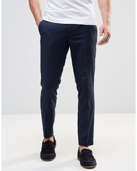Мужские темно-синие брюки в горошек от Sisley