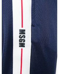 Женские темно-синие брюки-галифе от MSGM