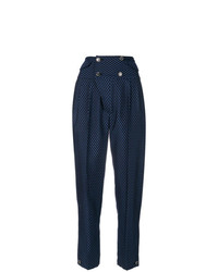 Женские темно-синие брюки-галифе от Temperley London