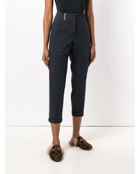Женские темно-синие брюки карго от Peserico