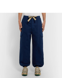 Темно-синие брюки карго от Gucci