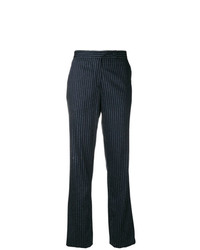 Темно-синие брюки-клеш в вертикальную полоску от Golden Goose Deluxe Brand