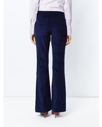 Темно-синие брюки-клеш от Alcaçuz