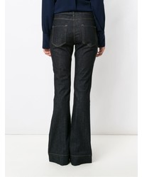 Темно-синие брюки-клеш от Alcaçuz