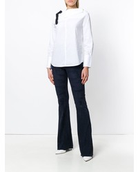 Темно-синие брюки-клеш от Drome