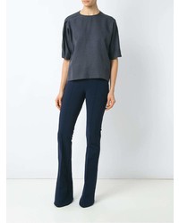 Темно-синие брюки-клеш от Gloria Coelho