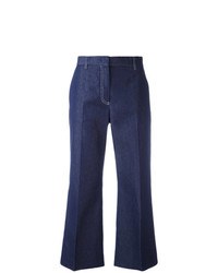Темно-синие брюки-клеш от MSGM