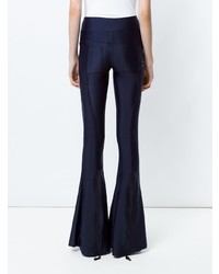Темно-синие брюки-клеш от Andrea Bogosian