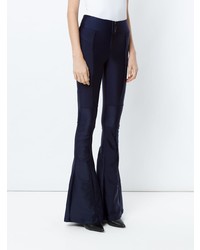 Темно-синие брюки-клеш от Andrea Bogosian