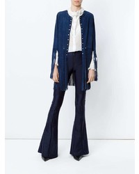 Темно-синие брюки-клеш от Andrea Bogosian