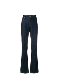 Темно-синие брюки-клеш от Prada Vintage