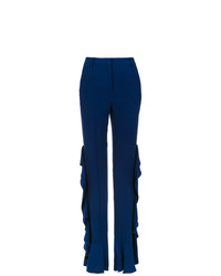 Темно-синие брюки-клеш от Reinaldo Lourenço