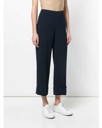 Темно-синие брюки-кюлоты от Peserico