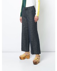 Темно-синие брюки-кюлоты от Derek Lam