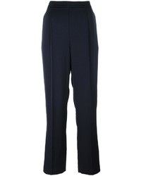 Женские темно-синие брюки со складками от Vince