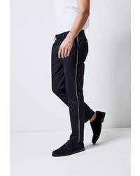 Темно-синие брюки чинос в вертикальную полоску от Burton Menswear London