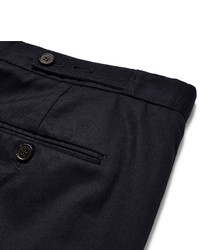 Темно-синие брюки чинос из саржи от Maison Margiela