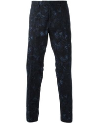 Темно-синие брюки чинос с принтом от Valentino