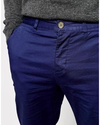 Темно-синие брюки чинос от Asos