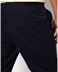 Темно-синие брюки чинос от Asos