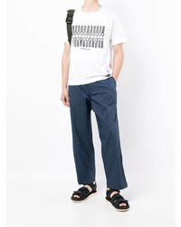 Темно-синие брюки чинос от Fumito Ganryu