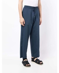 Темно-синие брюки чинос от Fumito Ganryu