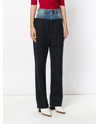 Женские темно-синие брюки от Maison Margiela
