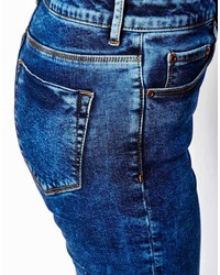 Темно-синие вареные джинсы скинни от Asos