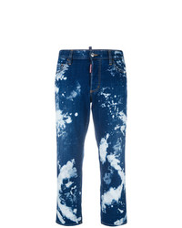 Женские темно-синие вареные джинсы от Dsquared2