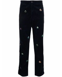Темно-синие вельветовые брюки чинос с вышивкой от Polo Ralph Lauren