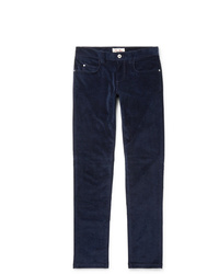 Мужские темно-синие вельветовые джинсы от Loro Piana