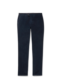 Мужские темно-синие вельветовые классические брюки от Canali