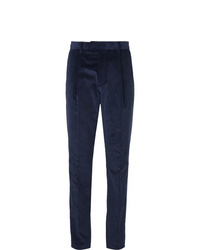 Мужские темно-синие вельветовые классические брюки от Caruso