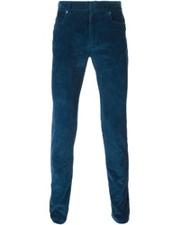 Мужские темно-синие вельветовые классические брюки от Maison Margiela
