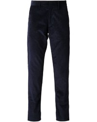 Мужские темно-синие вельветовые классические брюки от Tomas Maier