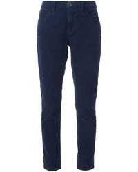 Темно-синие вельветовые узкие брюки от Current/Elliott