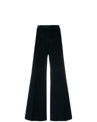 Темно-синие вельветовые широкие брюки от Alberto Biani