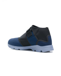 Мужские темно-синие высокие кеды с принтом от Marni