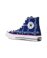 Мужские темно-синие высокие кеды от Converse X JW Anderson