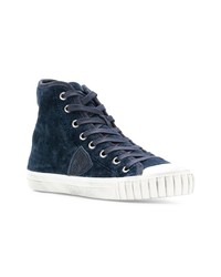 Женские темно-синие высокие кеды от Philippe Model