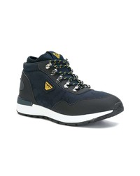 Мужские темно-синие высокие кеды от Armani Jeans