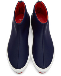 Женские темно-синие высокие кеды от Givenchy