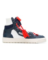 Мужские темно-синие высокие кеды от Off-White