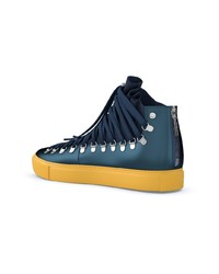 Мужские темно-синие высокие кеды от Swear