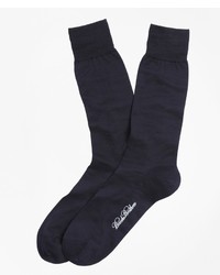 Темно-синие вязаные носки