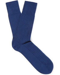 Мужские темно-синие вязаные носки от Falke